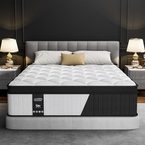 12 Inch King Size Mattress - 2025 Upgraded Hybrid Cooling Gel Memory Foam & Pocket Coils, Medium Firm Mattress in a Box for Back Neck Pain Relief, Motion Isolation, Edge Support, Breathable, White - Image 8