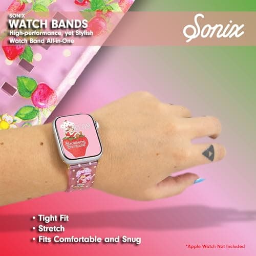Sonix Jelly Apple Watch Band | Compatible with Apple Watch 41mm / 40mm / 38mm | Strawberry Shortcake Vintage - Image 5