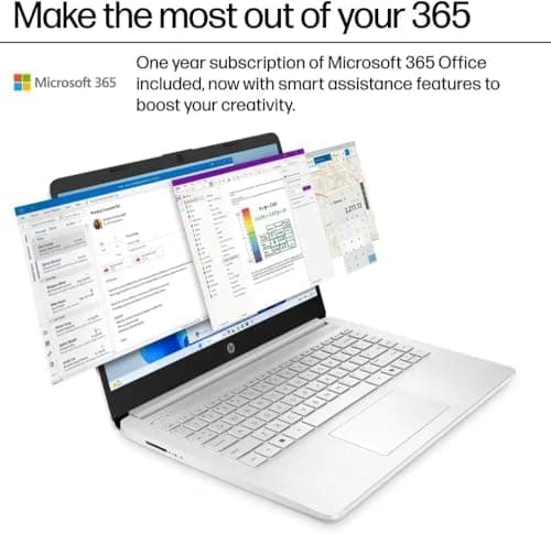 HP Student and Home Laptop with Free Microsoft 365, 16GB RAM, 1.1TB Storage (64GB SSD with 64GB External and 1TB Cloud Storage), Fast Intel Core, Win 11 w/o Earbuds – Perfect for Work & Play - Image 3