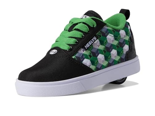 Heelys Minecraft Pro 20 (Little Big Kid/Adult) Wheeled Heel Shoe, Black/Green/White, 8 US Unisex - Image 7