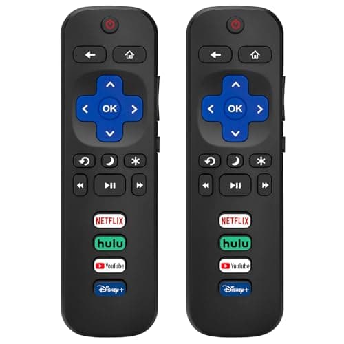 (Pack of 2) Replacement-Remote-Control for Roku-TV,Compatible for TCL Roku/Hisense Roku/Onn Roku/Philips Roku Smart TVs(Not for Roku Stick and Box)