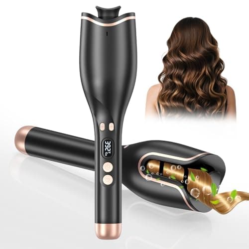 Automatic Hair Curler, Auto Rotating Curling Iron with 4 Temperatures, 8 Timers 12s-19s, LCD Display, 1" Large Slot, Dual Voltage, Auto Shut-Off, Anti-Scald (Black) - Image 7