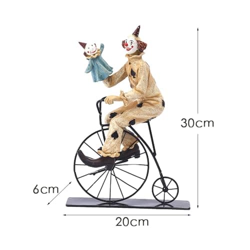 Bothyi Clown Figurine Clown Statue Sculpture Collection Statuette Desk Ornament for Table Centerpiece Cabinet Dining Room Decor Gift, Style C - Image 6