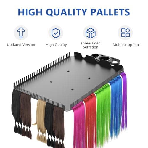 ZHOOGE Hairstylist Rolling Cart, Salon Trolley With Storage Platform and Hair Separator Stand, Coloring Tray With Dye Bowls and Tools, Black - Image 4