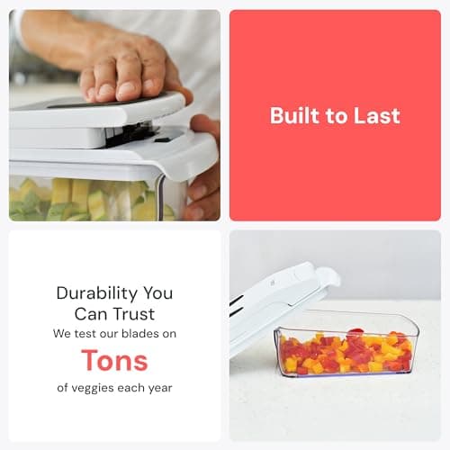 Fullstar The Original Pro Chopper - Vegetable Chopper and Spiralizer, Food Chopper with Container, Fruit Slicer, Kitchen Gadgets & Accessories, Home Essentials (4 in 1, White) - Image 3
