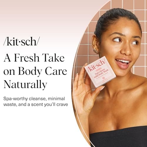 Kitsch Cleansing Tart Cherry Soap Bar with Refreshing Scent - Eco-Friendly Body Wash Women Love - Cherry Solid Bar Soap for Daily Use - Silicone, Sulfate and Paraben Free, Made in USA - 4oz - Image 2