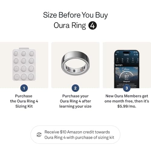 Oura Ring 4 - Silver - Size 8 - Size Before You Buy - Image 3