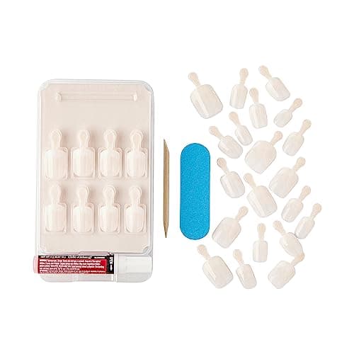 KISS Salon Acrylic Nude French Tip Press On Nails Short, ‘Breathtaking’, Beige, Squoval, Includes 28 Fake Nails, Nail Glue 2g, 1 Manicure Stick, 1 Mini File - Image 9