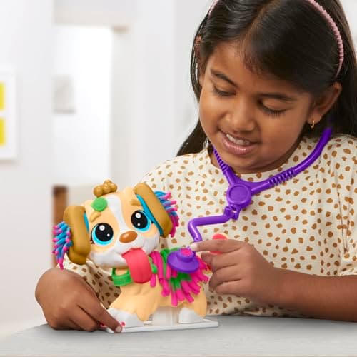 Play-Doh Care 'n Carry Vet Playset for Kids 3 Years and Up with Toy Dog, Storage, 10 Tools, and 5 Modeling Compound Colors, Non-Toxic - Image 6