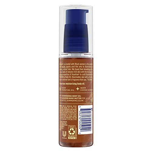 Vaseline Illuminate Me Shimmering Body Oil Created for Melanin Rich Skin, Illuminates Skin with Finishing Touch of Shimmer for Glowing Skin 3.3 oz - Image 2