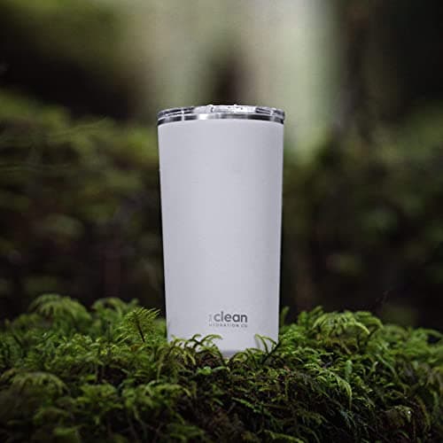 The Clean Hydration Company Insulated Coffee tumbler | Travel coffee mug | Ceramic Lined Tumbler | Iced Coffee Tumbler Cup with Lid | Double Wall Vacuum (Black) - Image 4