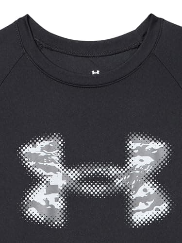 Under Armour Boys' Tech Big Logo Short Sleeve T Shirt, (001) Black / / Mod Gray, X-Large - Image 2