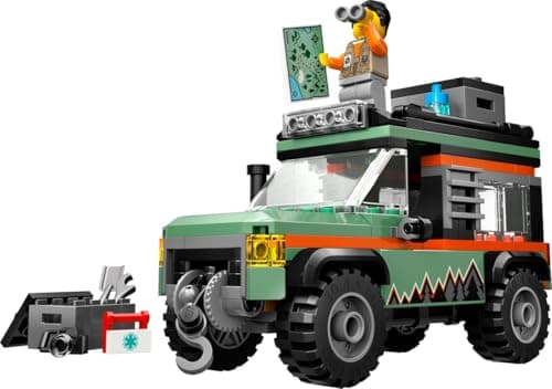 LEGO City Off-Road 4x4 Mountain Truck Toy - Building Toy Set for Kids, Boys and Girls, Ages 6+ - Fun Gift Idea for Birthdays and Holidays - with Adventurer Minifigure and Accessories - 60447 - Image 4
