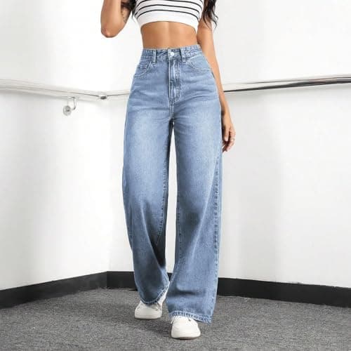Straight Leg Jeans for Women High Waisted Wide Leg Denim Pants - Image 6