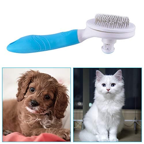 Cat Grooming Brush, Pets Skin Friendly Self Cleaning Slicker Massage Brushes for Shedding Dogs Cats Hair Gentle Remove Loose Undercoat with Long or Short Hairs for All Fur Type- UPGRADED - Image 7