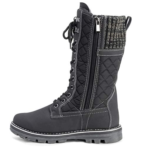 POLAR Womens Winter Thermal Snow Outdoor Warm Mid Calf Waterproof Durable Boot - Black - US5/EU36 - YC0376 - Image 3