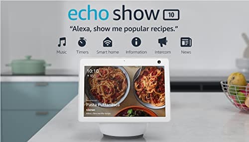Amazon Echo Show 10 (newest model), HD smart display with premium sound, motion and Alexa, Glacier White - Image 14