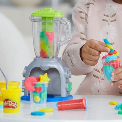Play Doh Swirlin' Smoothies Toy Blender Playset, Play Kitchen Appliances, Kids Arts and Crafts Toys for 3 Year Old Girls and Boys and Up - Image 6