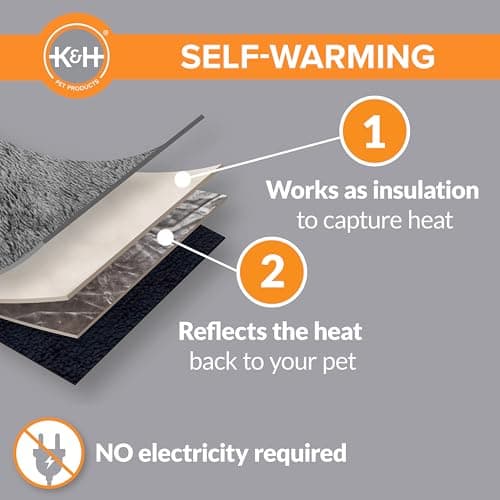 K&H PET PRODUCTS Self-Warming Cat Bed Pad, Self Heating Pad for Outdoor Cat Houses, Warming Mat for Indoor Pet Beds & Furniture, Reversible Blanket, Washable - Small 21 X 17in Oatmeal/Chocolate - Image 4