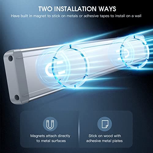 MCGOR 10inch Under Cabinet Lighting, 2 Pack Rechargeable Motion Sensor Light Indoor, 5 Levels Dimmable Magnetic Closet Lights, Wireless Under Counter Lights for Kitchen, Stairs - Image 6