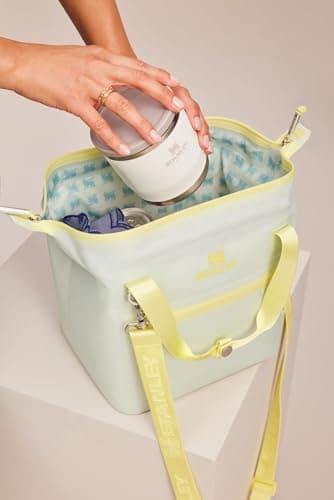 Stanley All Day Julienne Mini Soft Cooler Bag and Lunch Box 7.4 Quarts | 10 Can Cooler with Handles and Strap | Stays Cold for Hours | Insulated Travel Bag with Zipper | BPA-Free | Mist - Image 5