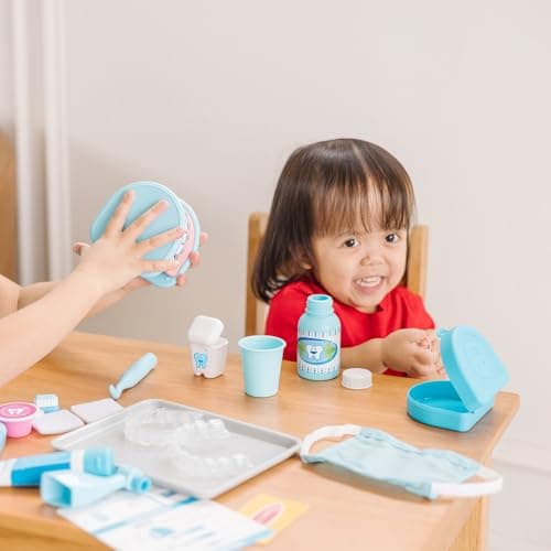 Melissa & Doug Super Smile Dentist Play Set, 25-Piece Dentist Kit with Oversized Teeth, Large Tools & Accessories, Kids Toys for Girls & Boys 3+ - Image 6
