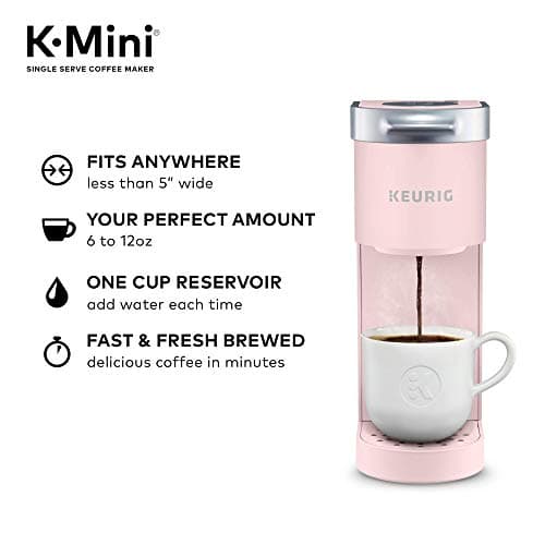 Keurig K-Mini Single Serve K-Cup Pod Coffee Maker, 6 to 12oz Brew size, with Cord Storage, Perfect for Small Spaces, Dusty Rose - Image 2