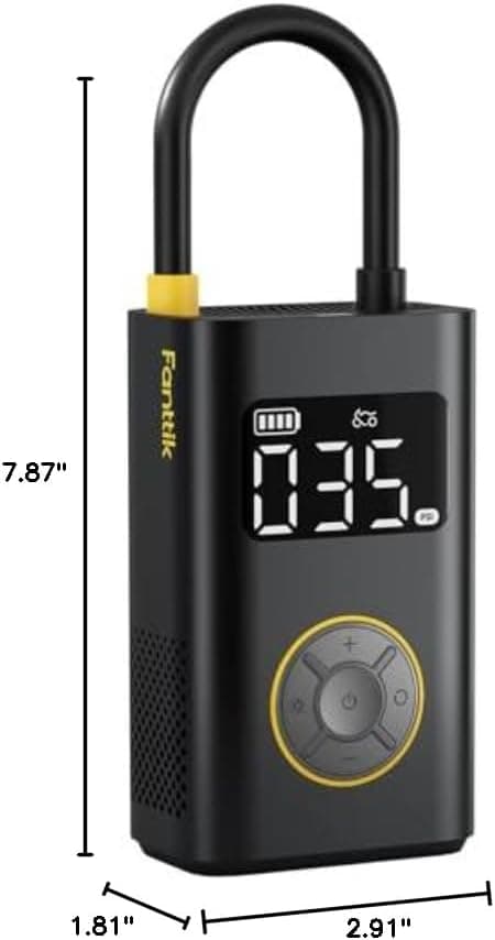 Fanttik X9 Pro Portable Tire Inflator for Compact Car, 1Min Fast Inflate Electric Bike Pump with Digital Tire Pressure Gauge, 150PSI Air Compressor for Electric Bikes, Motorcycle, Ball Black - Image 10
