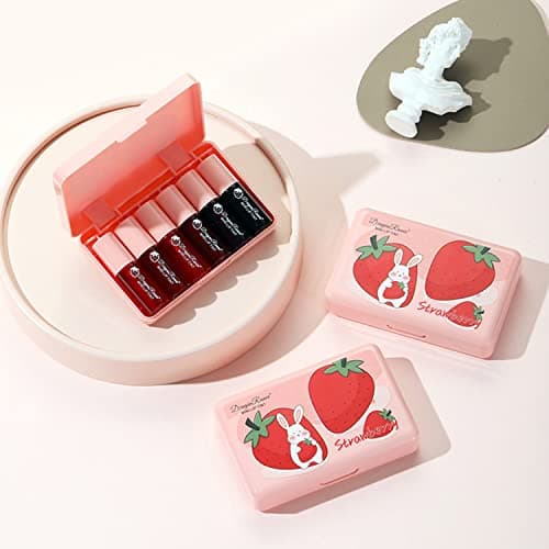 Eakroo 6 Colors Lip Tint Stain Mini Liquid Lipstick, Korean Lip Gloss Moisturizing Natural, Multi-Use Lip and Cheek Tint, Non-Stick Cup, Lightweight, High Pigment, Long-Lasting, Vivid Color - Image 8