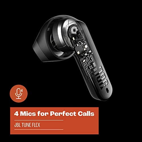 JBL Tune Flex - True Wireless Noise Cancelling Earbuds (Black), Small - Image 3