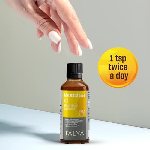 TALYA Herbal Pure Mustard Oil (Brassica nigra oleum) 100% Natural Pure Cold Pressed Oil 50ml (1.7 oz) Glass Bottle - Image 5