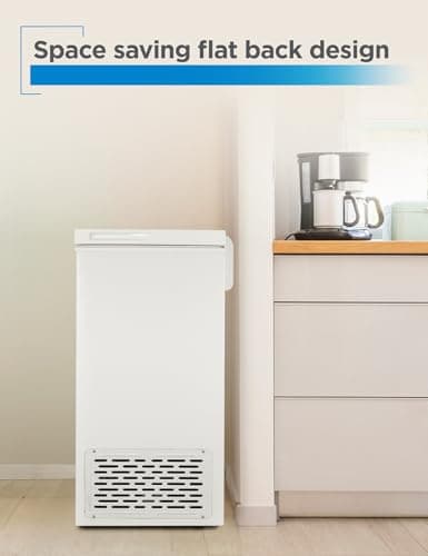 BLACK+DECKER 2.0 Cu. Ft. Compact Chest Freezer, Deep Freezer Holds Up To 70 Lbs. of Frozen Food, Removable Storage Basket, Manual Defrost, White - Image 2