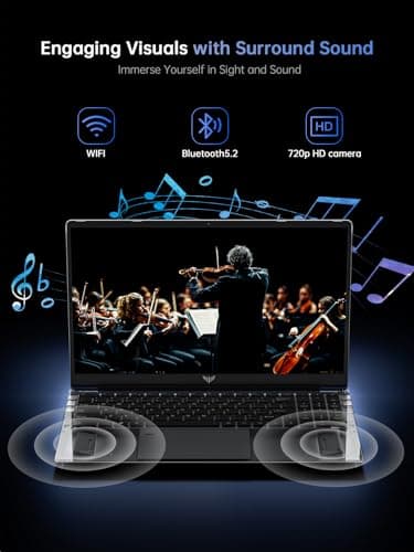 KAIGERR Laptop, Laptop Computer with Intel N97 Processor(Up to 3.6GHz), 16GB DDR4 512GB SSD Windows 11 Laptop for Home Business and Student, 1080P, USB3.2,Long Battery Life - Image 8