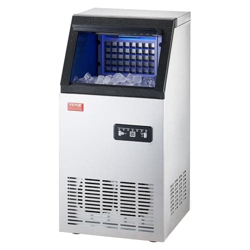 VEVOR Commercial Ice Maker, 100lbs/24H Ice Maker Machine with 28lbs Storage Capacity, 40 Ice Cubes in 15 Minutes, Freestanding Ice Maker for Bar Home Office Restaurant, LED Display, Self-Cleaning - Image 10