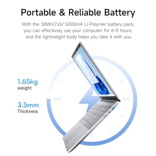 15.6 Inch Laptop with Office 365, 4GB RAM, 128GB Storage Expandable 1TB, 5205U Processor, HD Display, Windows 11 Laptops Computer, Wi-Fi 5, BT4.2, Numpad, Type-C, for Business and Students. - Image 6