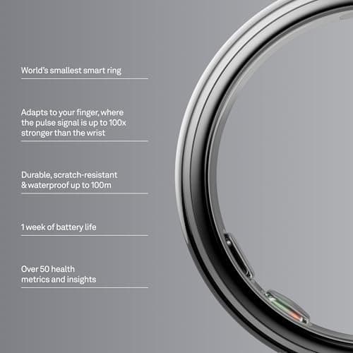 Oura Ring 5 Smart Ring - Silver - Size 7 - Fitness & Sleep Tracker - Image 4