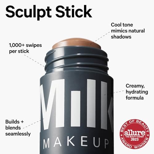 Milk Makeup Sculpt Stick – Cool-Toned Cream Contour Stick with Thyme Extract + Mango Butter – Hydrating, Buildable Formula Adds Depth + Dimension – Toasted (Light), 0.19 oz - Image 2