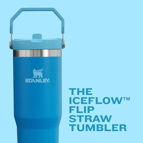 Stanley IceFlow Stainless Steel Tumbler with Straw - Vacuum Insulated Water Bottle for Home, Office or Car Reusable Cup with Straw Leak Resistant Flip Cold for 12 Hrs or Iced for 2 Days (Rose Quartz) - Image 4