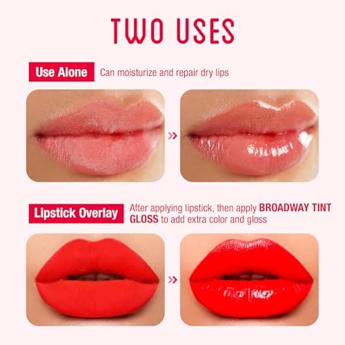 Ruby Kisses Broadway Vita-Lip Tinted Lip Gloss Set (3 Pack Cocoa, Butter, Chocolate) Ultra-Hydrating Coconut + Jojoba Oil & Soothing Formula with Vitamins, High-Shine Non-Sticky Finish Lip Balm - Image 4