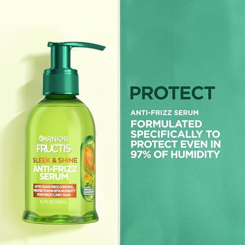 Garnier Fructis Sleek & Shine Anti-Frizz Serum for Frizzy, Dry Hair, Argan Oil, 5.1 Fl Oz, 1 Count (Packaging May Vary) - Image 4