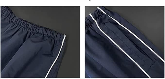 XPONNI Women's Baggy Y2K Parachute Pants Small Navy - Image 5