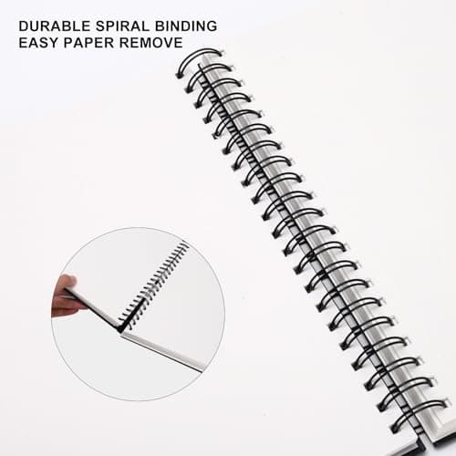 8.5x11inches Hardbound Sketch Book, Spiral Bound Sketch Pad, 80-Sheets 90gsm Inner Paper, Acid Free Drawing Art Paper, Prefect Works with Kids and Adults - Image 4
