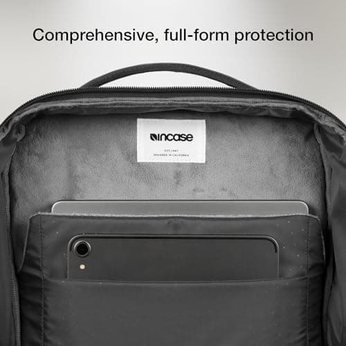 Incase A.R.C. Daypack 24L – Travel Backpack and Laptop Bag for School - Fits up to 16 inch Laptop - 4 Zippered Compartments, 2 Water Bottle Pockets - Commuter and College Backpack - Black - Image 3