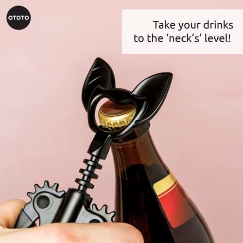 OTOTO 2-in-1 Wine & Beer Opener, Goth Halloween Gifts, Gothic Wine Accessories & Gifts for Wine Lovers, Spooky Corkscrew Bottle Opener, Wine Accessories, Wine Gifts, Cool Kitchen Gadgets (Vino) - Image 5
