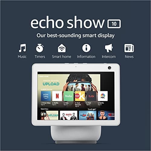Amazon Echo Show 10 (newest model), HD smart display with premium sound, motion and Alexa, Glacier White - Image 9