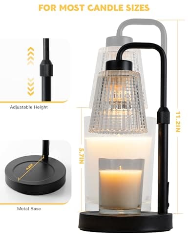 GODONLIF Candle Warmer Lamp with Timer Dimmable, Birthday Gifts for Women Mom, House Warming Gifts New Home Decor, Wax Melt Warmer for Jar Candles with 2 Bulbs - Image 6