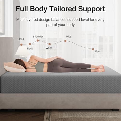 Novilla King Size Mattress, 12 Inch Memory Foam Mattress King for Cool Night Sleep & Pressure Relief, Thermally Balanced Foam Mattresses For Heat Dissipation, CertiPUR-US Certified Mattresses in a Box - Image 6