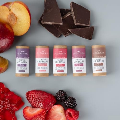 J&L Naturals Tinted Lip Balm | Vegan & Cruelty Free Lip Stain | Zero Waste Makeup | Plastic-Free, Hydrating & Moisturizing Lip Tint | Made in US (Duo (2-Pack), Rose Petal Glow) - Image 6