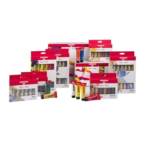 Amsterdam Acrylic Standard Series Paint Set 6x20ml, Pearl - Image 5