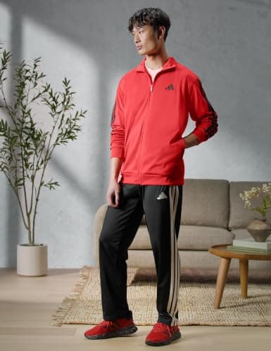 adidas Mens 3-Stripes Tricot Regular Fit Open Hem Sportswear Track Pants, Black, Large - Image 5